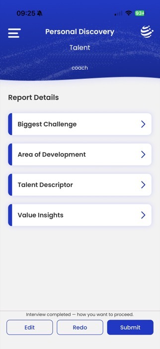 Personal Discovery report